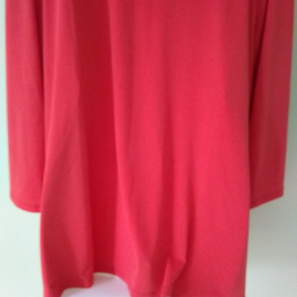 NWT Chico's Tunic Top Blouse Garibaldi Orange Sz 3 - Picture 6 of 8